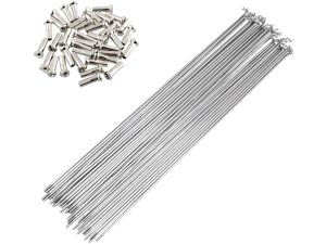 GUODUN High Strength Flexible Mountain Bike 26inch 700C Wheels Road Bike Stainless Steel Spokes Nipples Cycle Spokes Bicycle Spokes(264MM)