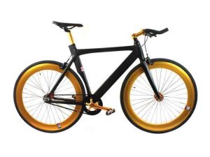 No Logo Single Speed Bike Black/Gold