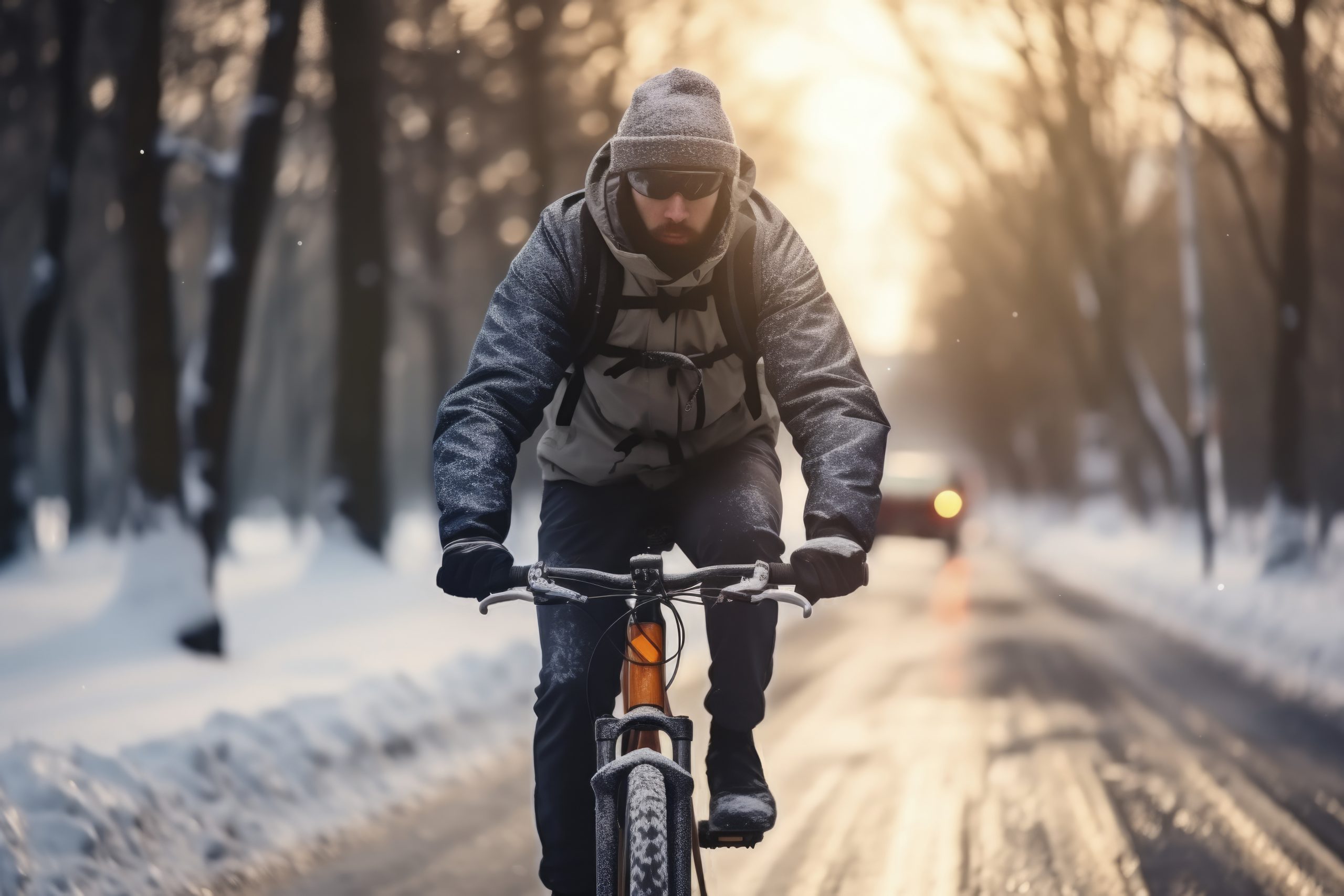 Cycling tin the winter