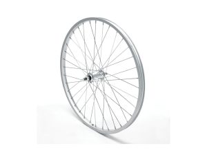 Front Wheel 26" MTB Silver Single Wall Nutted