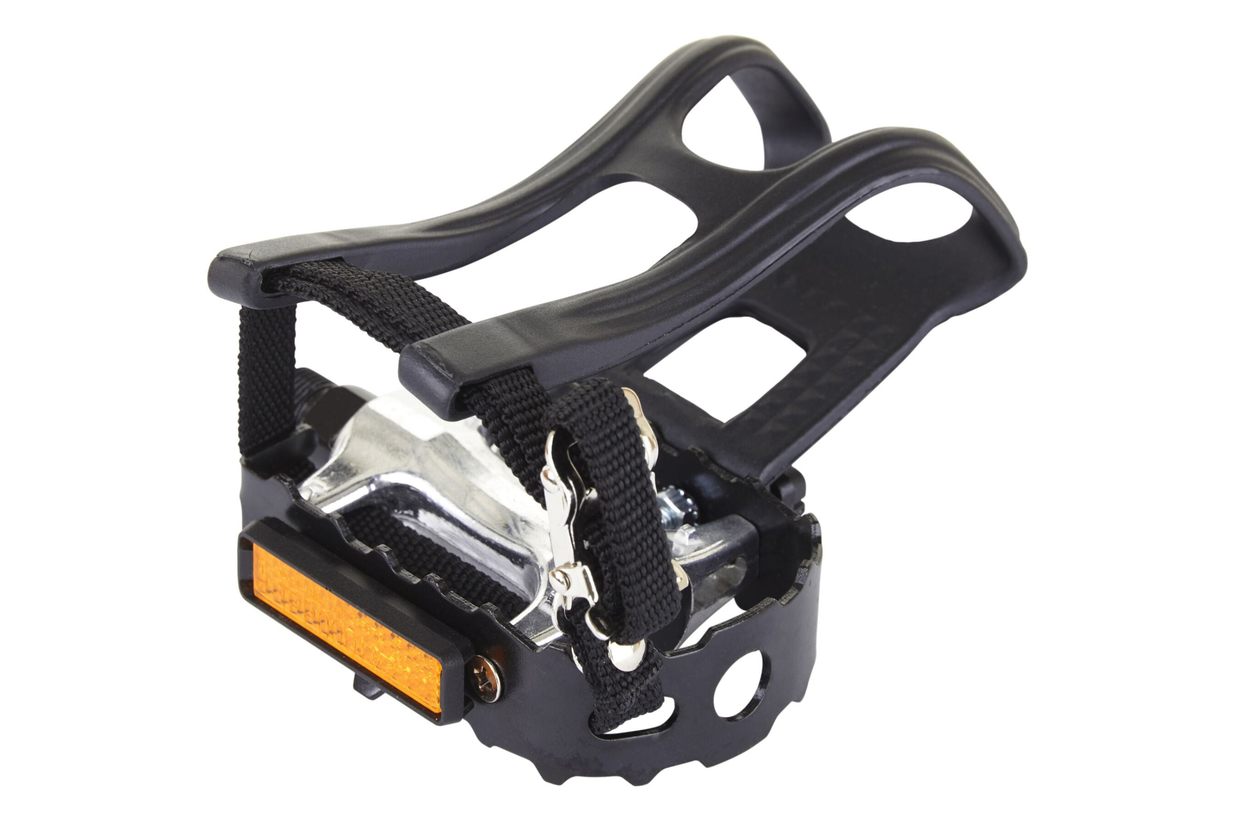 M Part Essential Alloy pedals including toe clips and straps, 9/16 inch thread