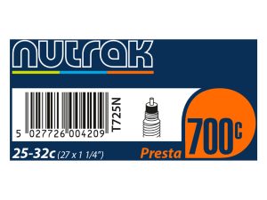 Nutrak 700 x 25 - 32C (27 x 1-1/4 inch) Presta inner tube