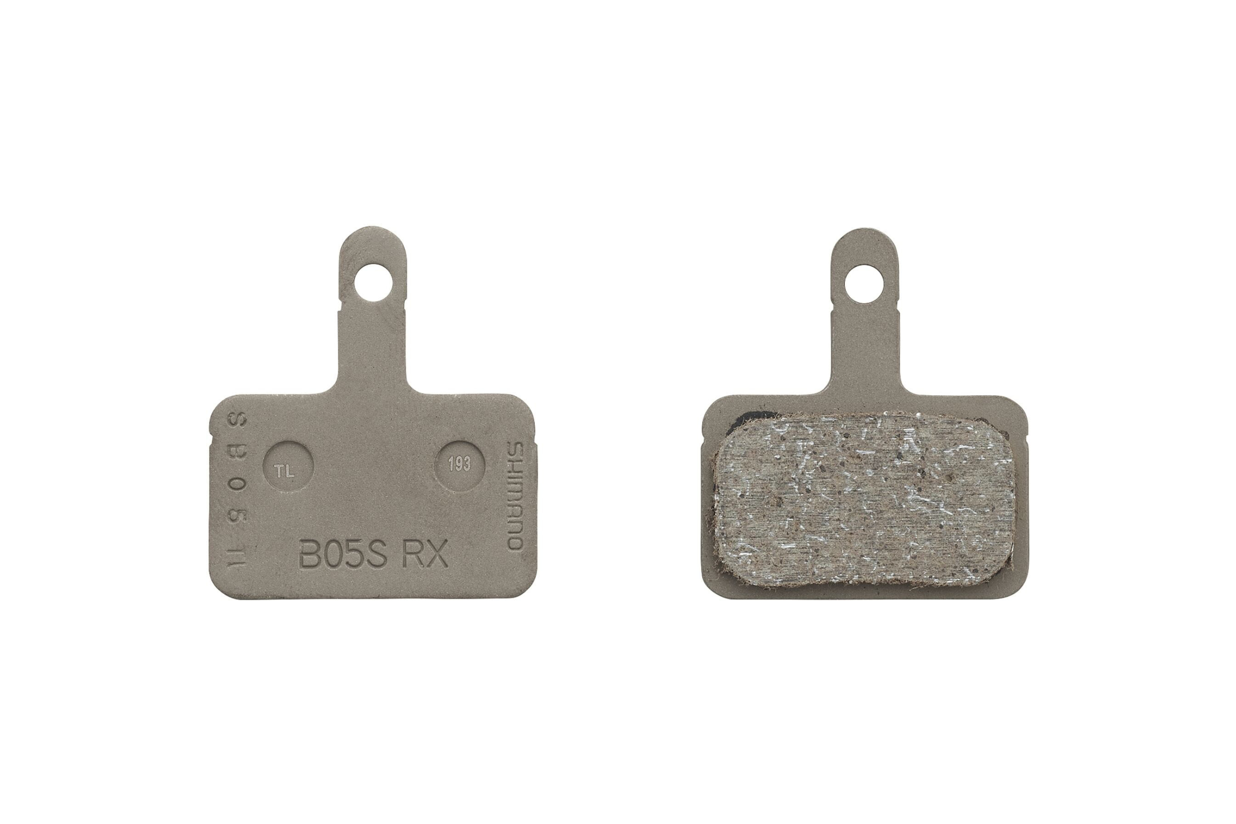 Shimano B05S-RX disc pads and spring, resin pad, steel back
